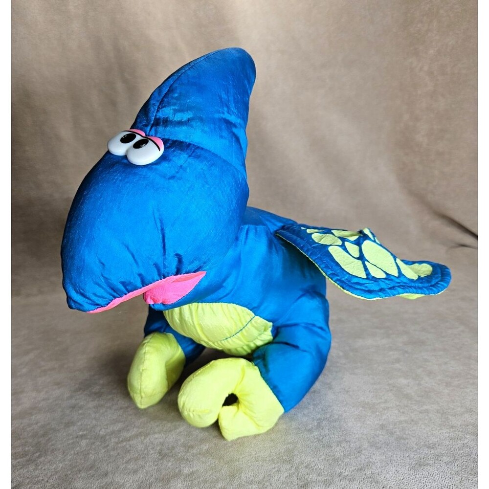 Fisher-Price Dino Roars Turquoise Pterodactyl Dinosaur Plush Nylon Makes Noise